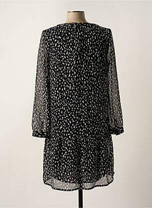 Robe mi-longue coupe fluide manches longues noir STREET ONE femme