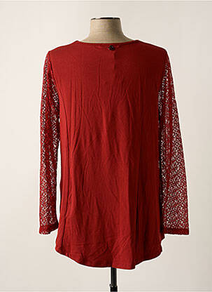 Top stretch manches longues rouge MALOKA femme
