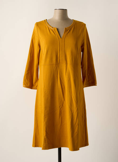 Robe mi-longue jaune MALOKA pour femme