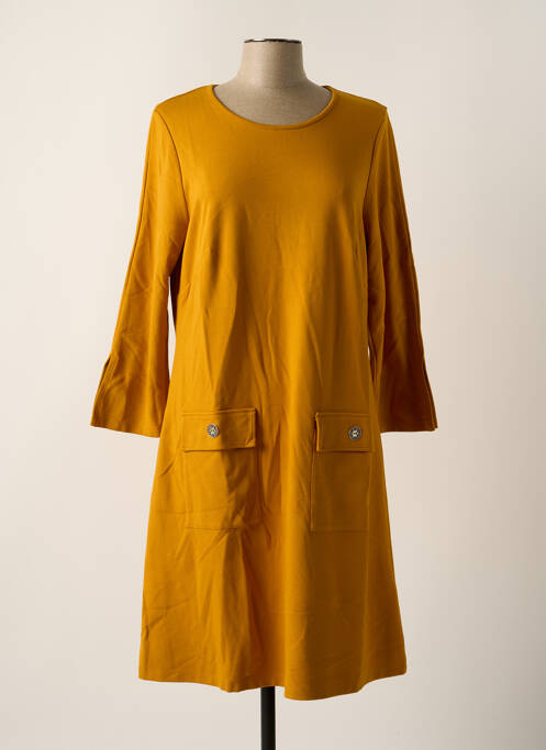 Robe mi-longue jaune MALOKA pour femme