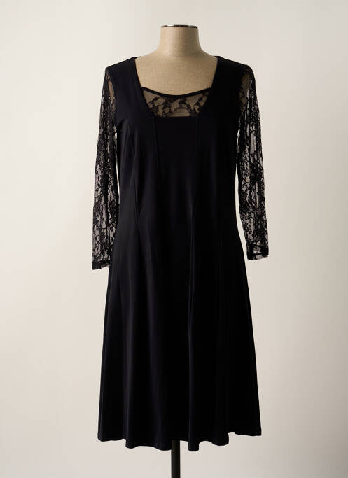 Robe mi-longue noir MALOKA pour femme