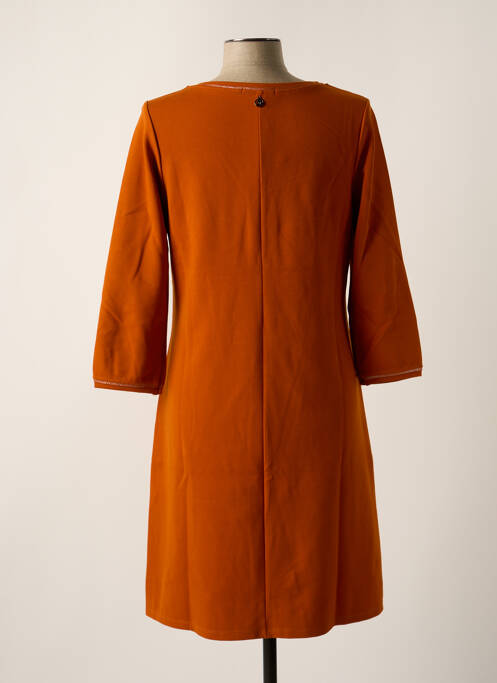 Robe mi-longue orange MALOKA pour femme