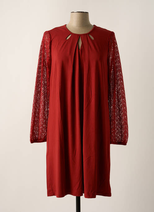 Robe mi-longue rouge MALOKA pour femme