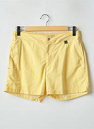 Short de bain imprimé fantaisie jaune HOM homme