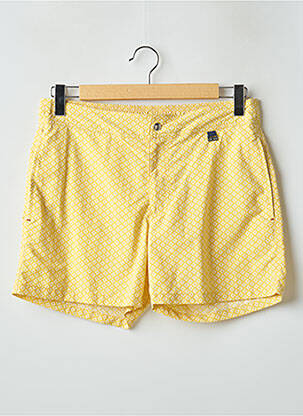 Short de bain imprimé fantaisie jaune HOM homme