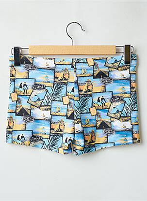 Short de bain imprimé fantaisie bleu SUN PROJECT homme