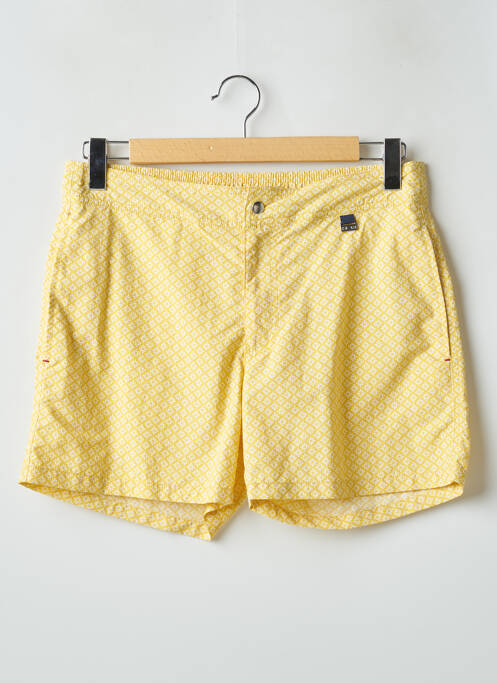 Short de bain imprimé fantaisie jaune HOM homme