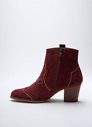Bottines/boots cubain talon de 4 à 6cm violet EMILIE KARSTON femme