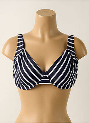 Haut de maillot de bain stretch haut soutien-gorge emboitant bleu YSABEL MORA femme