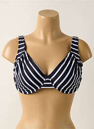 Haut de maillot de bain stretch haut soutien-gorge emboitant bleu YSABEL MORA femme