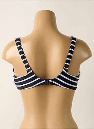 Haut de maillot de bain stretch haut soutien-gorge emboitant bleu YSABEL MORA femme
