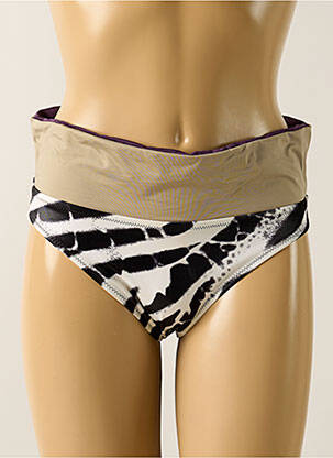 Bas de maillot de bain imprimé fantaisie culotte blanc EMPREINTE femme