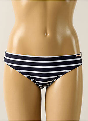 Bas de maillot de bain effet matière satinée culotte bleu YSABEL MORA femme