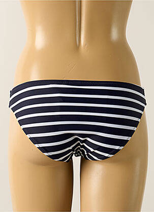 Bas de maillot de bain effet matière satinée culotte bleu YSABEL MORA femme