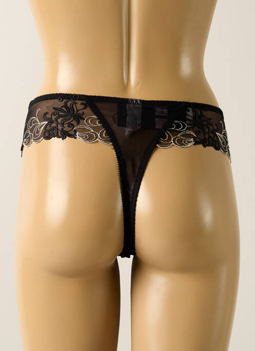Tanga noir EMPREINTE pour femme