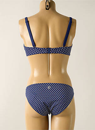 Maillot de bain 2 pièces stretch haut soutien-gorge emboitant bleu OLYMPIA femme