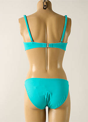 Maillot de bain 2 pièces stretch haut bandeau bleu EMPREINTE femme
