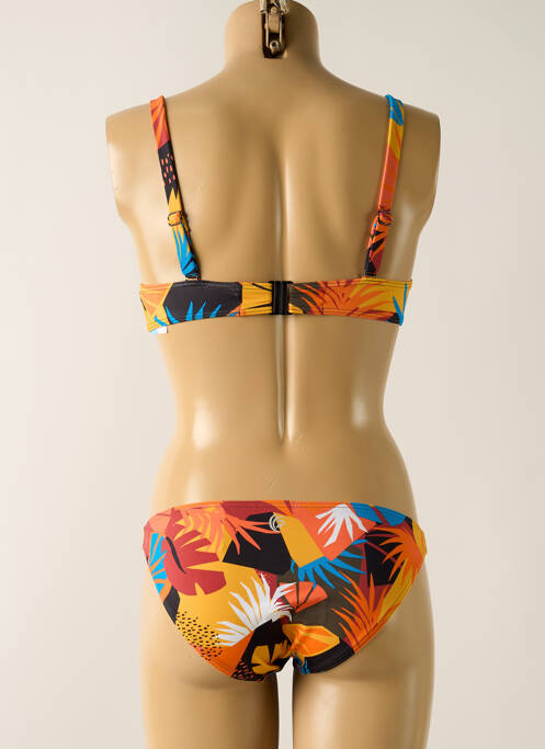 Maillot de bain 2 pièces orange OLYMPIA pour femme