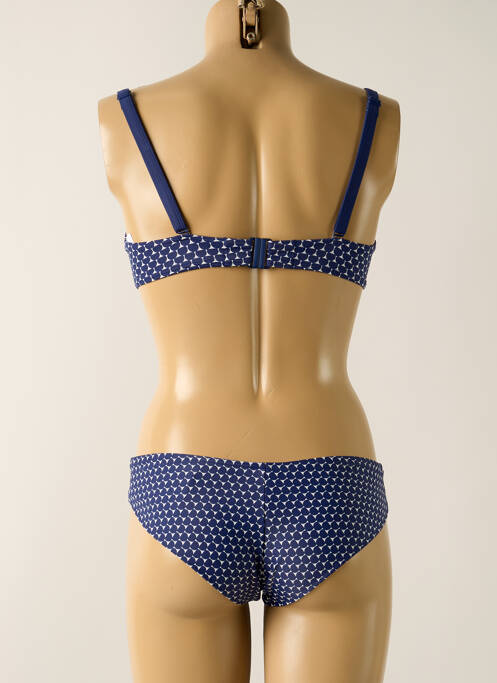 Maillot de bain 2 pièces stretch haut soutien-gorge emboitant bleu OLYMPIA femme