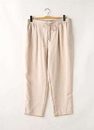 Pantalon droit taille haute taille haute beige ZARA femme