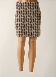 Jupe courte poches beige ICHI femme