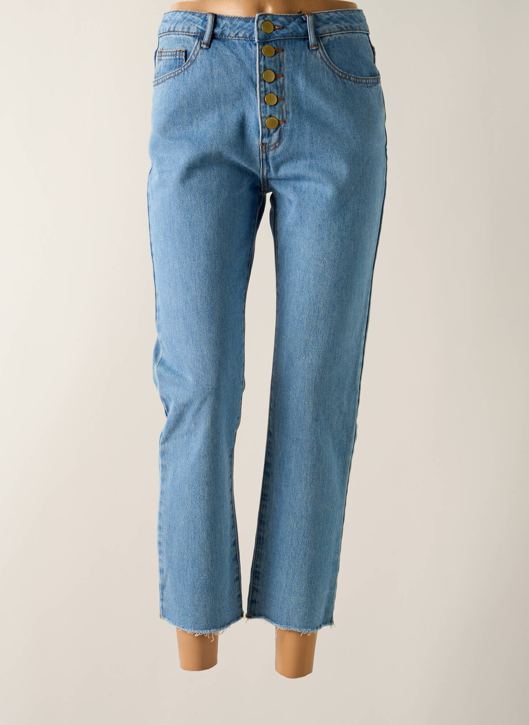 Jeans coupe droite stretch bleu LA PETITE ETOILE femme