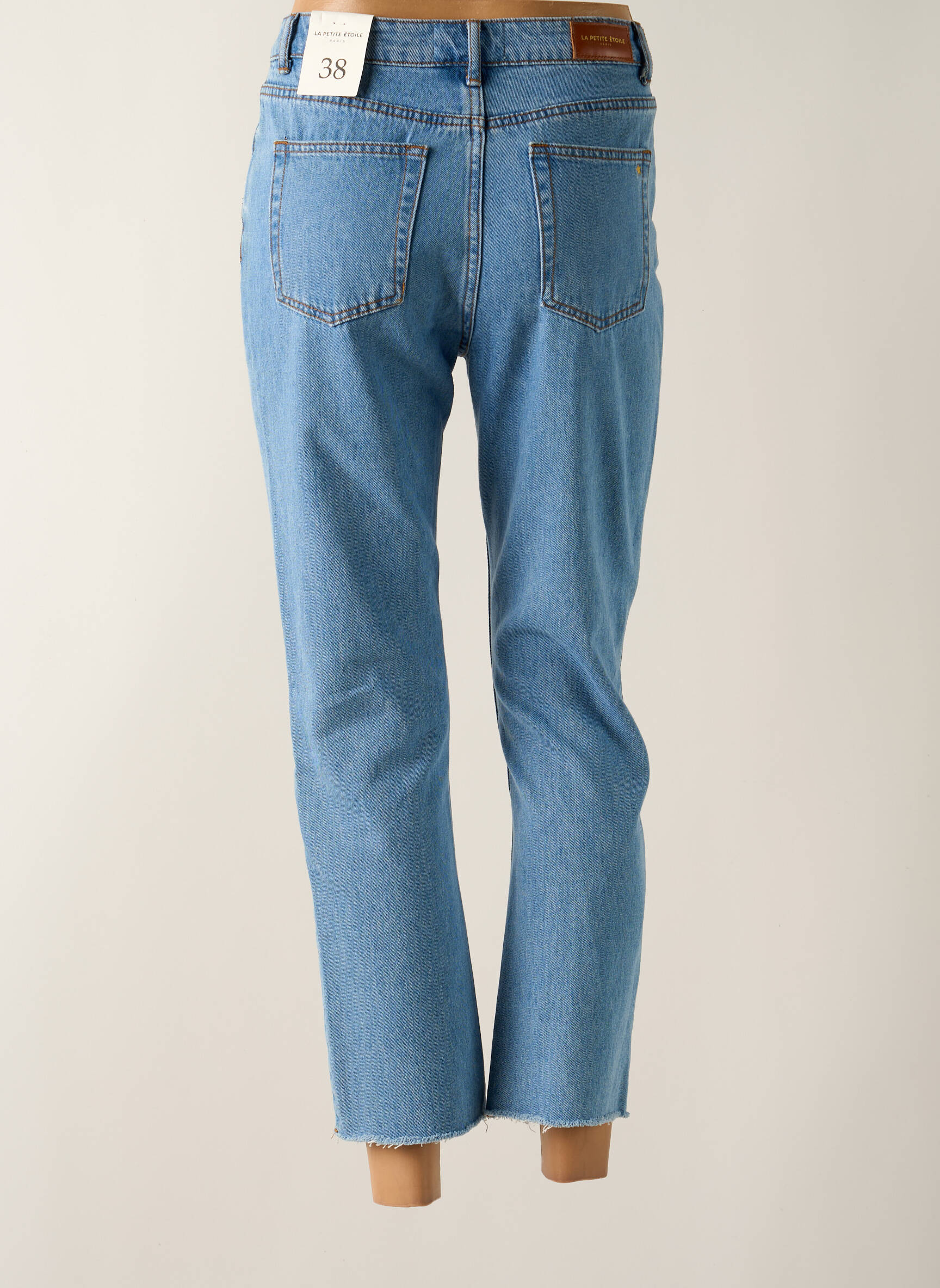 Jeans coupe droite stretch bleu LA PETITE ETOILE femme