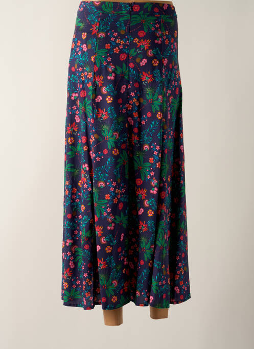 Jupe mi-longue bleu LA PETITE FRANCAISE pour femme