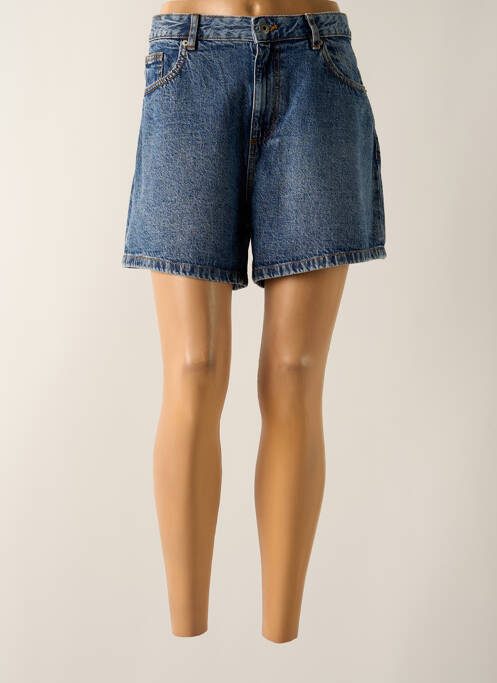 Short bleu ICHI pour femme