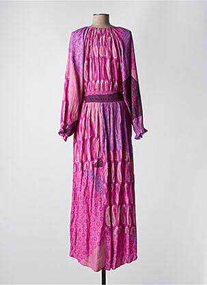Robe longue manches longues manches longues violet LA PETITE ETOILE femme