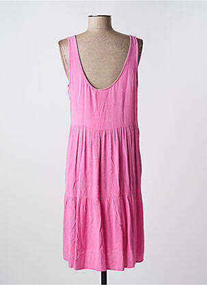 Robe mi-longue sans manche sans manche rose ICHI femme