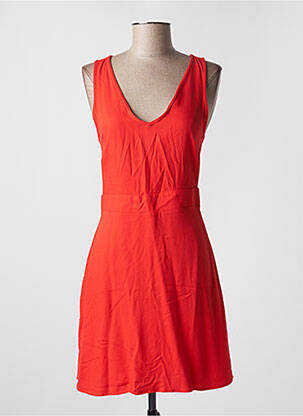 Robe courte fermeture zippée au dos sans manche rouge VILA femme