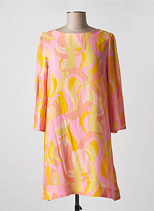 Robe courte manches longues manches longues rose GRACE & MILA femme