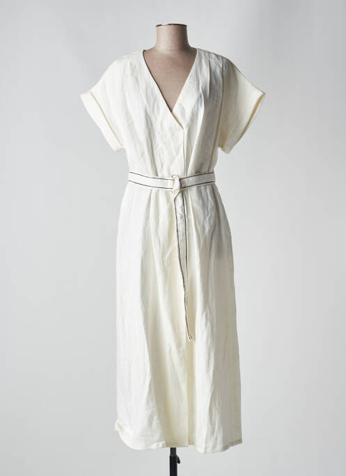 Robe longue blanc SEE U SOON pour femme