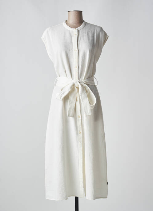 Robe mi-longue blanc THINKING MU pour femme