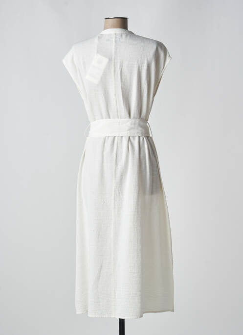 Robe mi-longue blanc THINKING MU pour femme