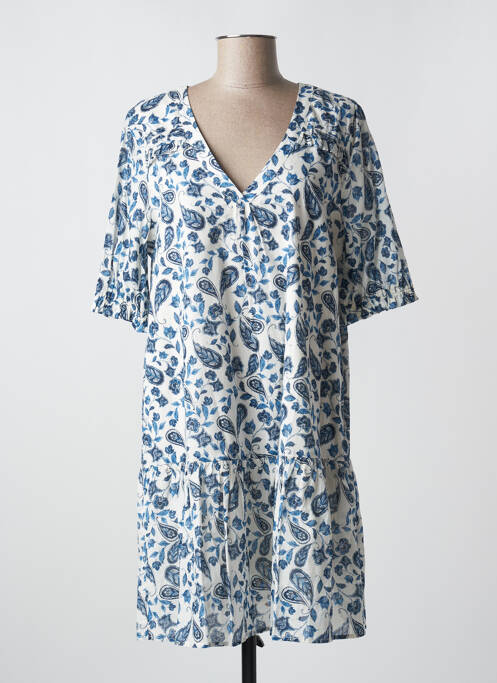 Robe mi-longue bleu ICHI pour femme