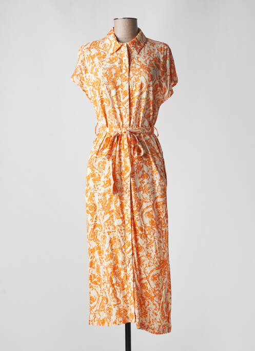 Robe mi-longue orange OBJECT pour femme