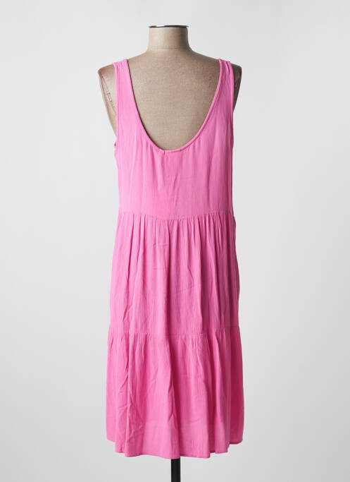 Robe mi-longue rose ICHI pour femme