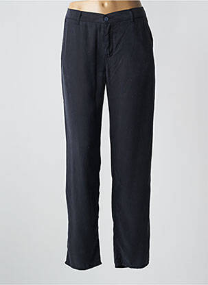 Pantalon chino fermeture zippée sous rabat boutonné taille normale bleu FIVE femme
