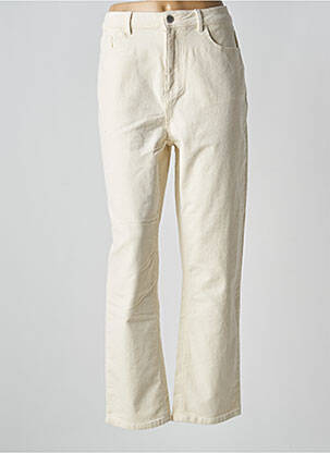 Pantalon droit stretch taille normale beige VILA femme
