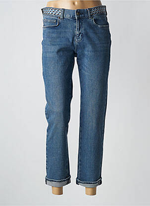 Jeans coupe droite stretch taille basse bleu FIVE femme