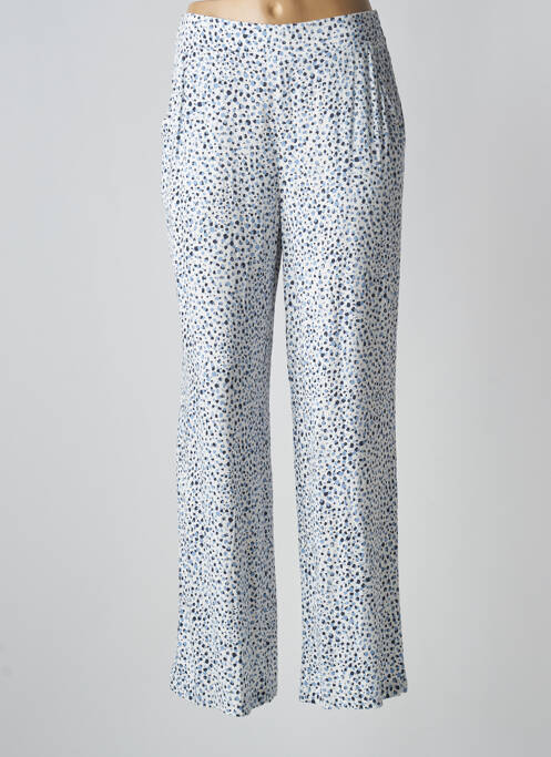 Pantalon droit bleu ICHI pour femme