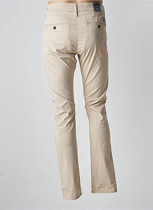 Pantalon chino tissage popeline taille normale beige GUESS femme