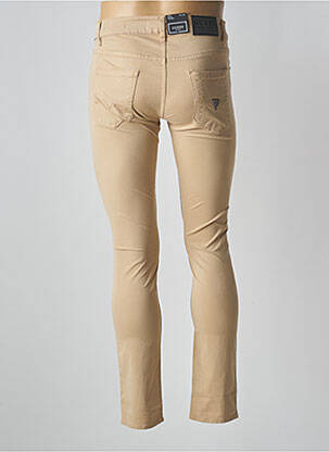 Pantalon slim stretch taille basse beige GUESS homme