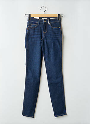 Jeans skinny tissage brut taille haute bleu GUESS femme