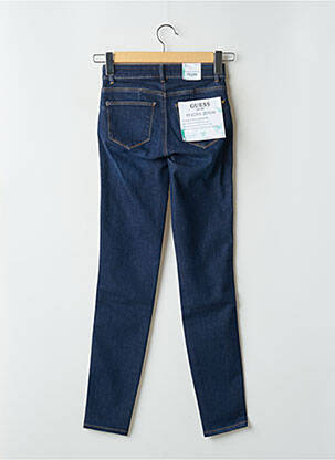Jeans skinny tissage brut taille haute bleu GUESS femme
