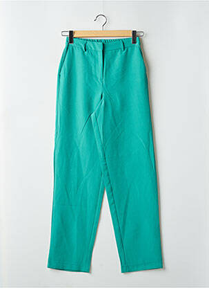 Pantalon chino taille à pinces taille haute vert VILA femme