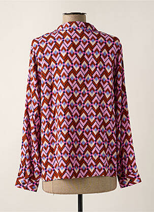 Chemisier tissage crêpe manches longues rose LA PETITE ETOILE femme