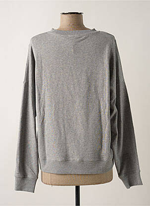 Sweat-shirt tissage jersey manches longues gris FIVE femme